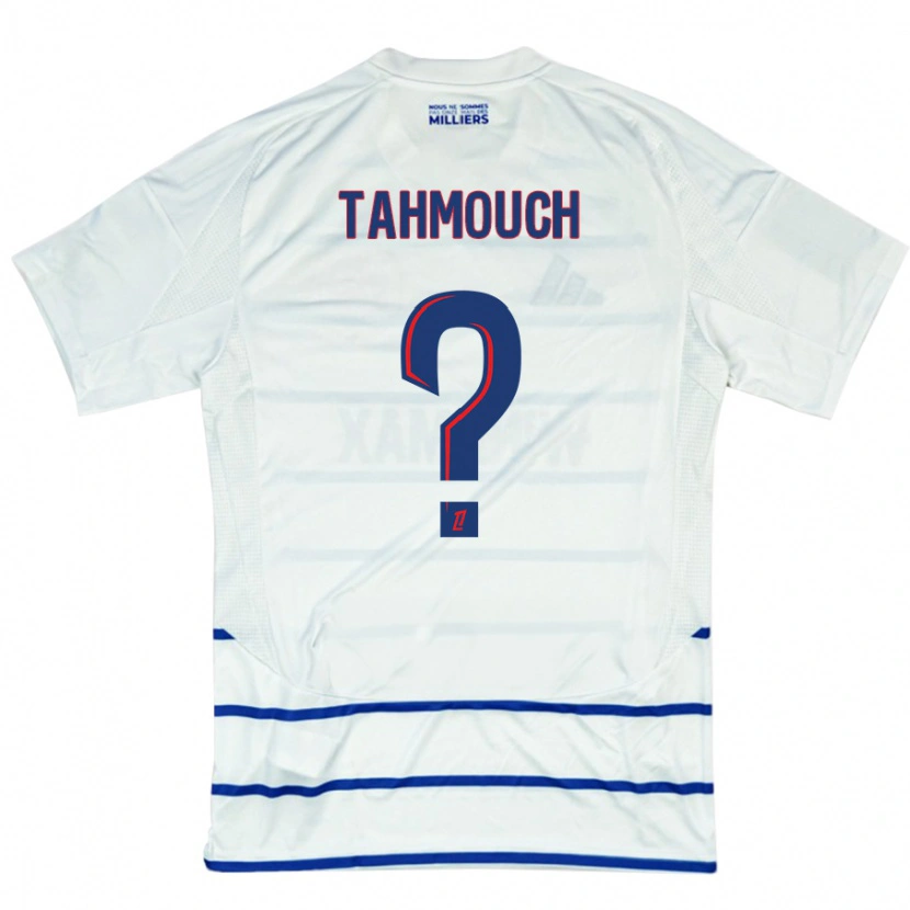 Danxen Niño Camiseta Mathieu Tahmouch #0 Blanco Azul 2ª Equipación 2024/25 La Camisa