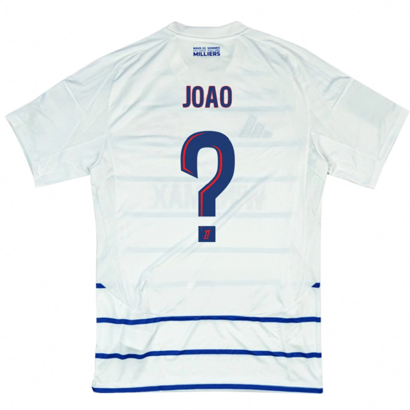 Danxen Niño Camiseta Tchoula Joâo #0 Blanco Azul 2ª Equipación 2024/25 La Camisa