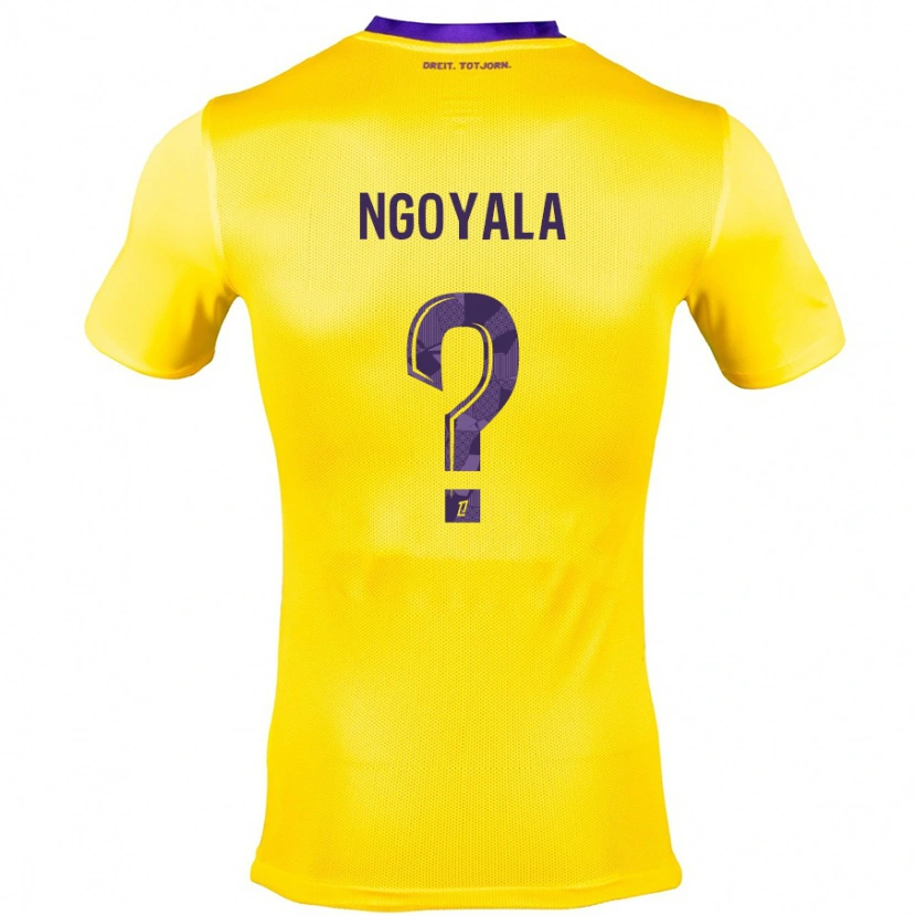 Danxen Niño Camiseta Frédéric Efuele Ngoyala #0 Amarillo Morado 2ª Equipación 2024/25 La Camisa