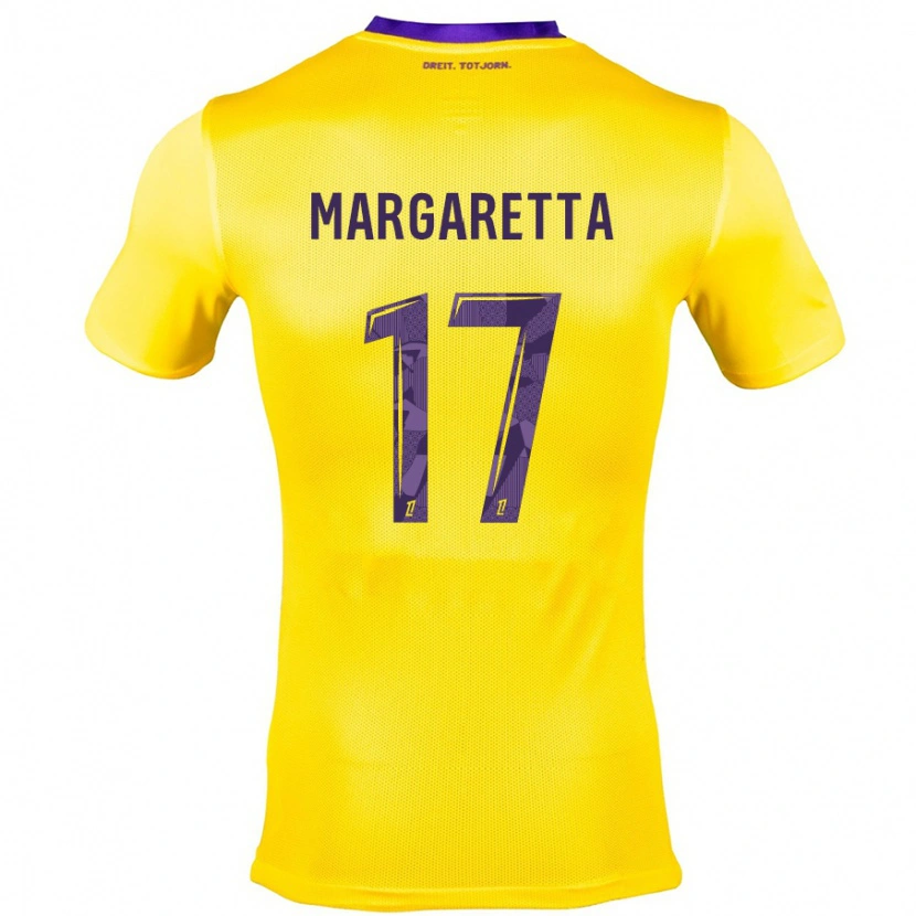 Danxen Niño Camiseta Jessica Margaretta #17 Amarillo Morado 2ª Equipación 2024/25 La Camisa