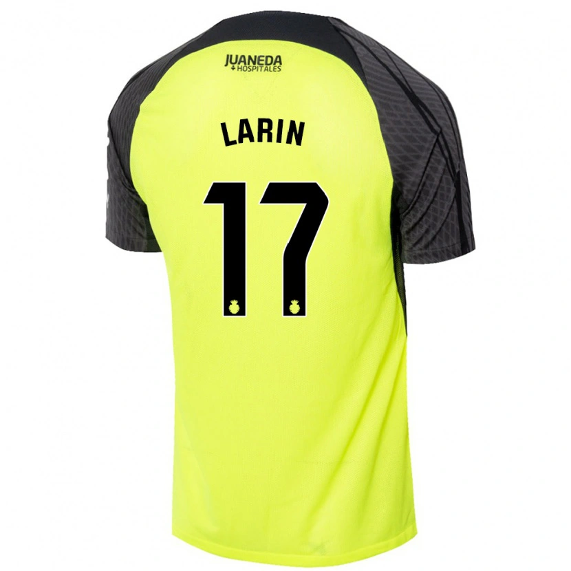 Danxen Niño Camiseta Cyle Larin #17 Verde Fluorescente Negro 2ª Equipación 2024/25 La Camisa