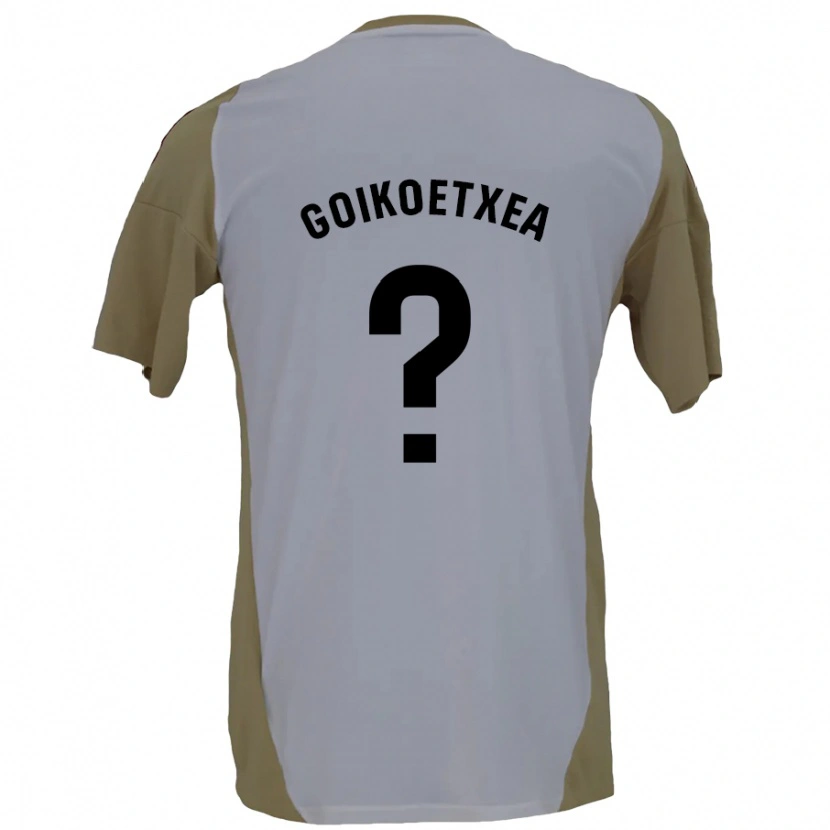 Danxen Niño Camiseta Imanol Goikoetxea #0 Marrón Blanco 2ª Equipación 2024/25 La Camisa