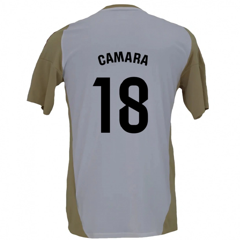 Danxen Niño Camiseta Aaron Cámara #18 Marrón Blanco 2ª Equipación 2024/25 La Camisa