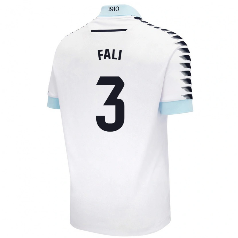 Danxen Niño Camiseta Fali #3 Blanco Azul 2ª Equipación 2024/25 La Camisa