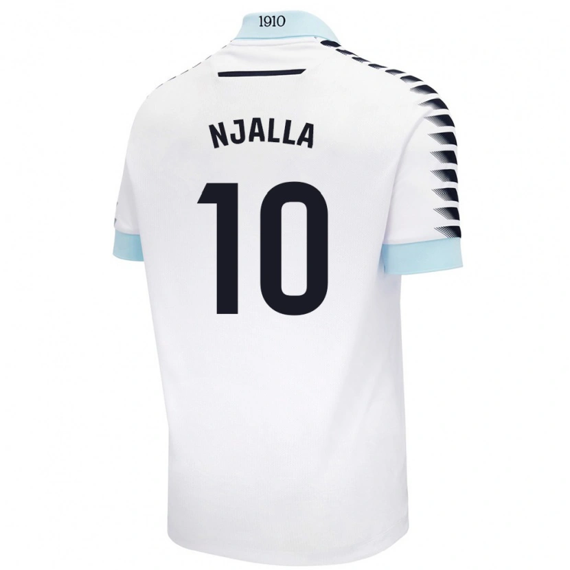 Danxen Niño Camiseta Nico Njalla #10 Blanco Azul 2ª Equipación 2024/25 La Camisa