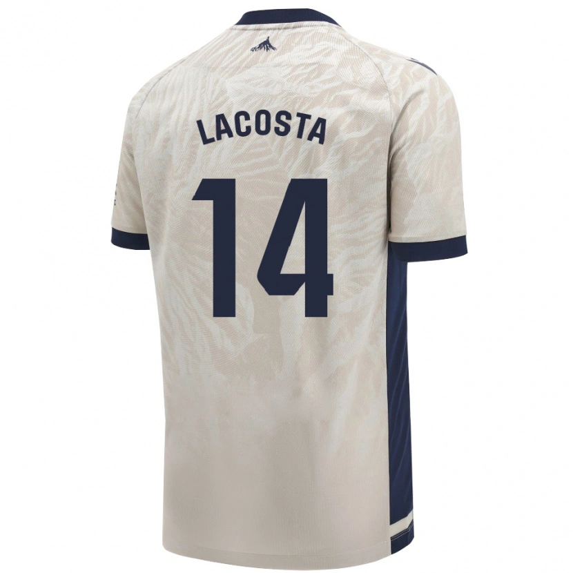 Danxen Niño Camiseta Iara Lacosta Sanchez #14 Gris Claro 2ª Equipación 2024/25 La Camisa