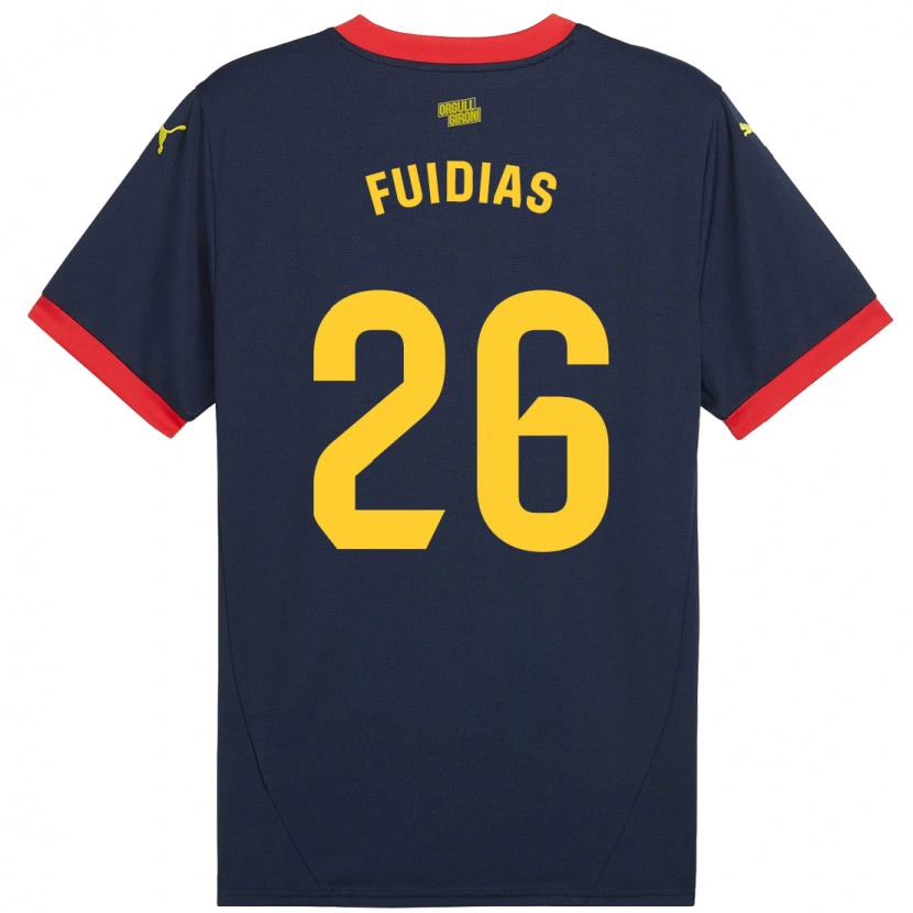 Danxen Niño Camiseta Toni Fuidias #26 Azul Marino Rojo 2ª Equipación 2024/25 La Camisa
