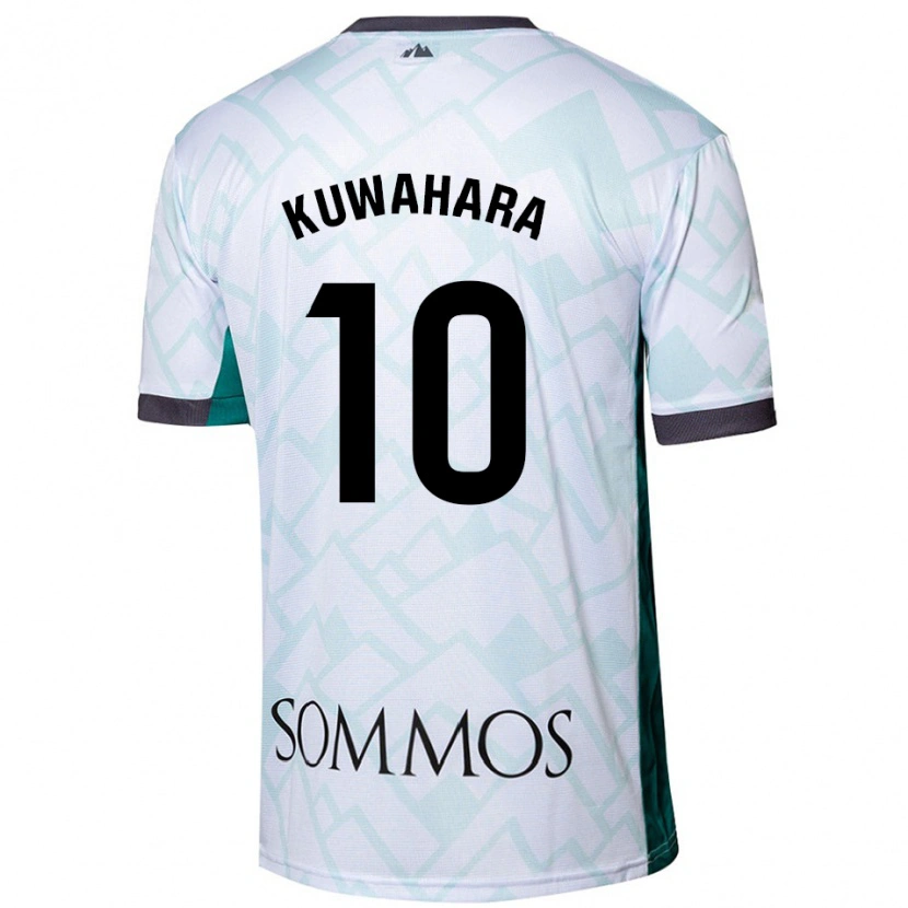 Danxen Niño Camiseta Akane Kuwahara #10 Blanco Verde 2ª Equipación 2024/25 La Camisa