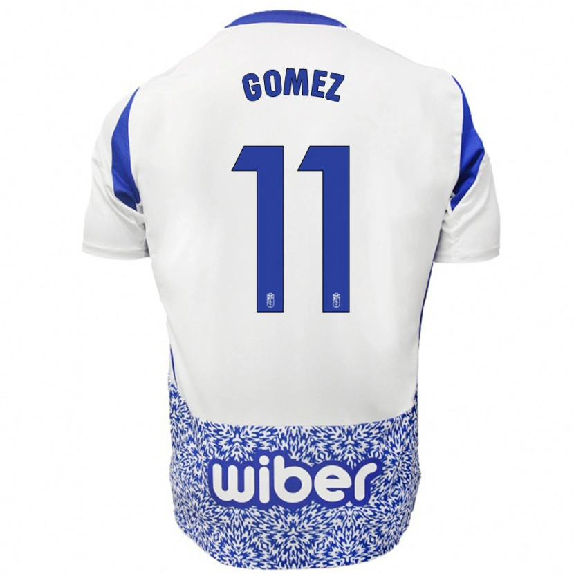 Danxen Niño Camiseta Andrea Gómez #11 Blanco Azul 2ª Equipación 2024/25 La Camisa