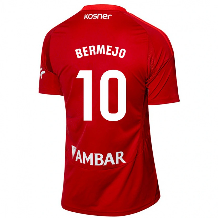 Danxen Niño Camiseta Sergio Bermejo #10 Blanco Azul 2ª Equipación 2024/25 La Camisa