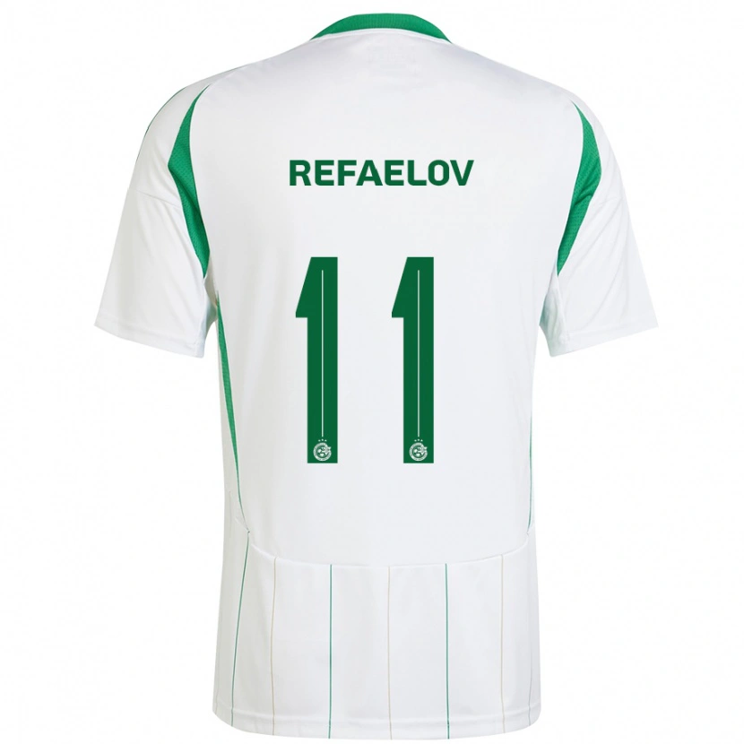 Danxen Niño Camiseta Lior Refaelov #11 Blanco Verde 2ª Equipación 2024/25 La Camisa