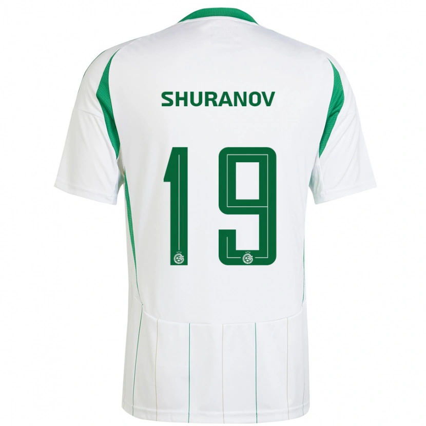 Danxen Niño Camiseta Erik Shuranov #19 Blanco Verde 2ª Equipación 2024/25 La Camisa