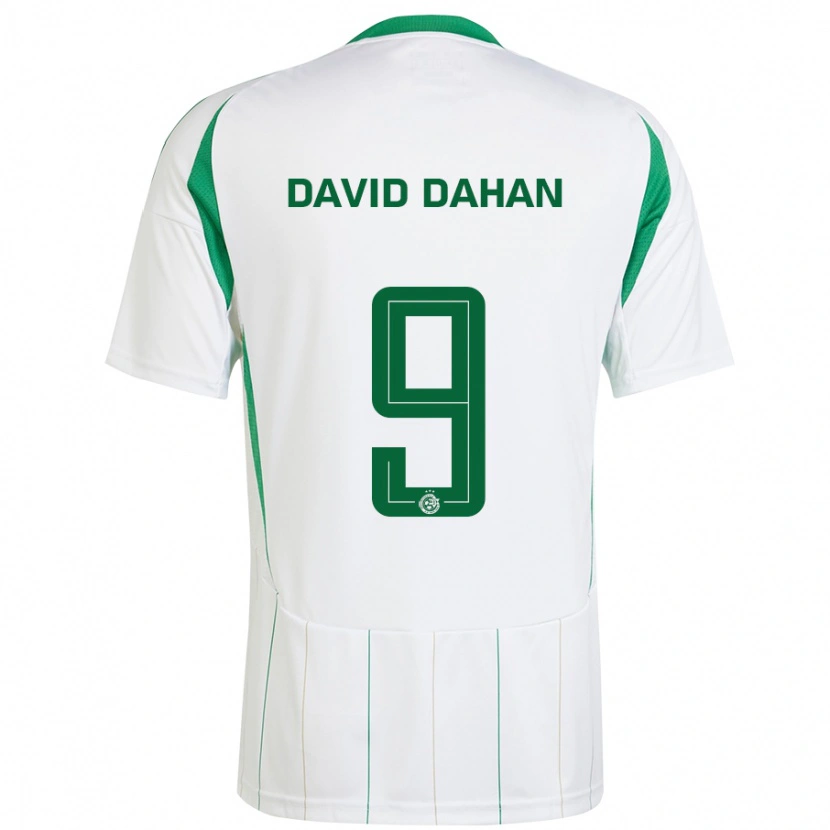 Danxen Niño Camiseta Omer David Dahan #9 Blanco Verde 2ª Equipación 2024/25 La Camisa