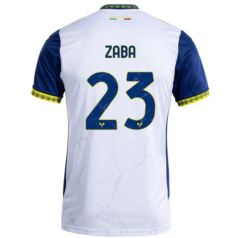 Danxen Niño Camiseta Nelson Zaba #23 Blanco Azul 2ª Equipación 2024/25 La Camisa