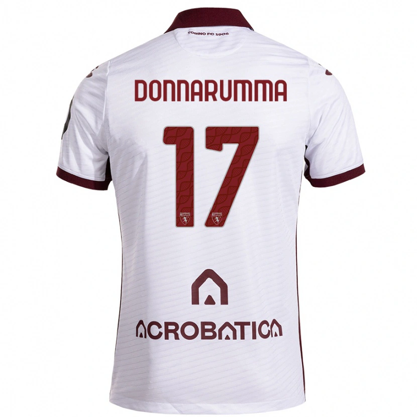 Danxen Niño Camiseta Antonio Donnarumma #17 Blanco Granate 2ª Equipación 2024/25 La Camisa
