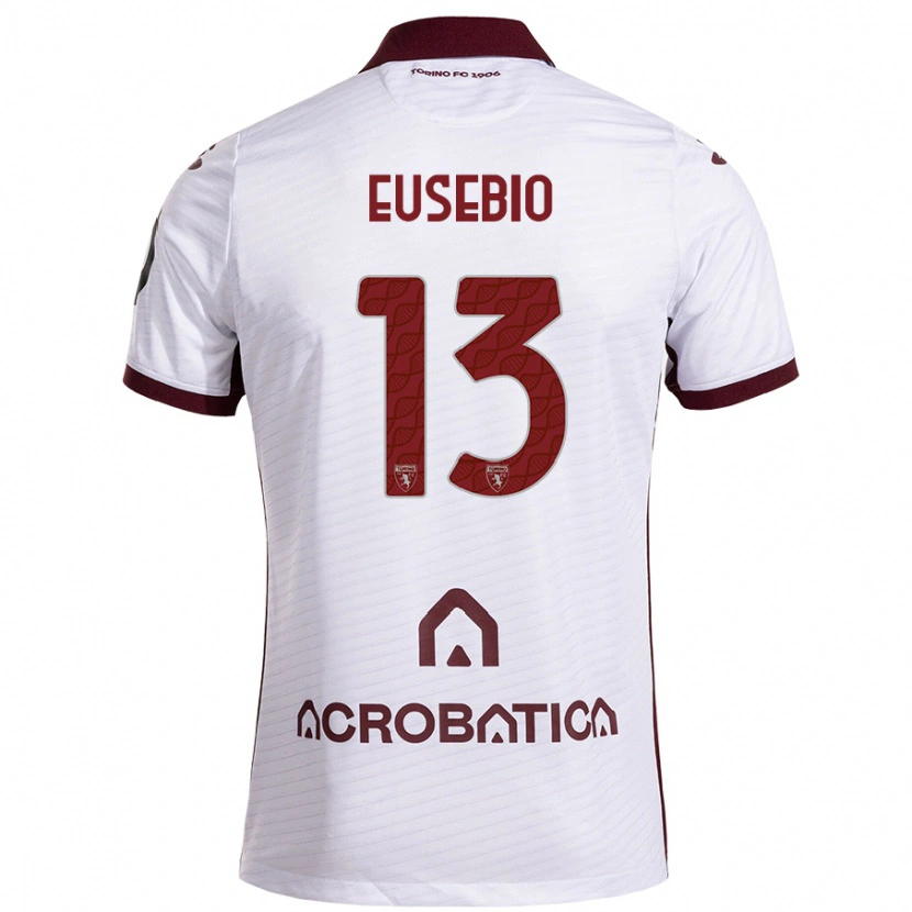 Danxen Niño Camiseta Chiara Eusebio #13 Blanco Granate 2ª Equipación 2024/25 La Camisa