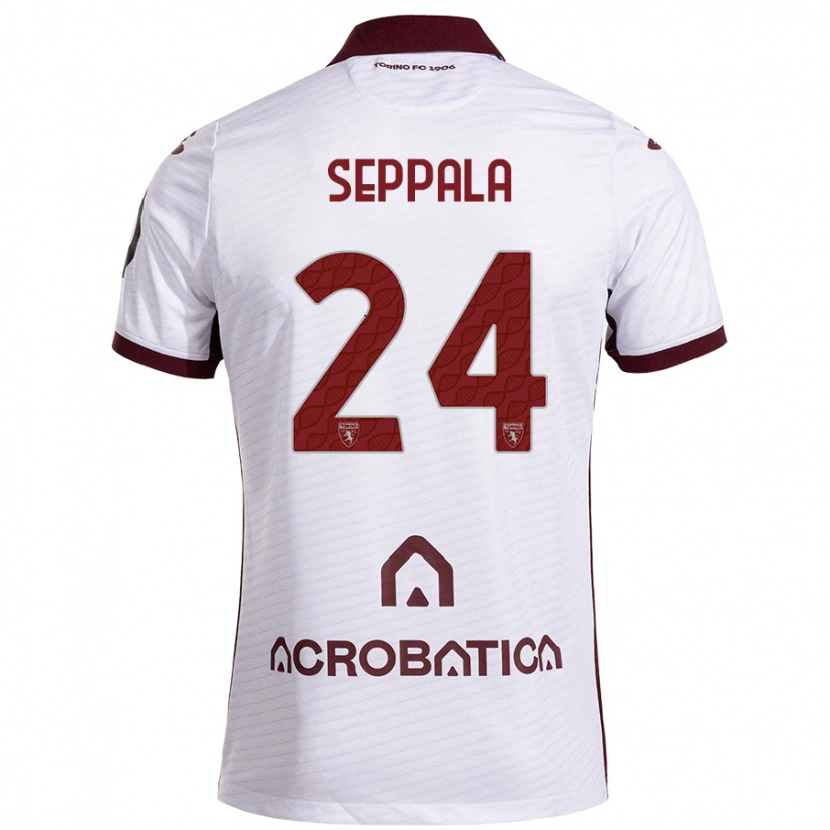 Danxen Niño Camiseta Rosa Lappi-Seppälä #24 Blanco Granate 2ª Equipación 2024/25 La Camisa