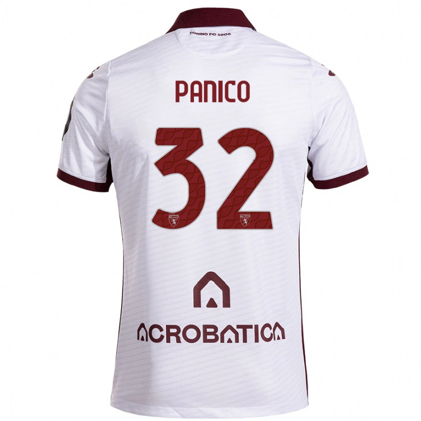 Danxen Niño Camiseta Patrizia Panico #32 Blanco Granate 2ª Equipación 2024/25 La Camisa