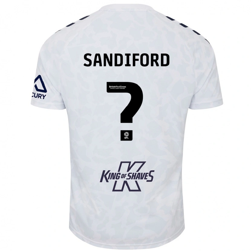 Danxen Niño Camiseta Greg Sandiford #0 Blanco 2ª Equipación 2024/25 La Camisa
