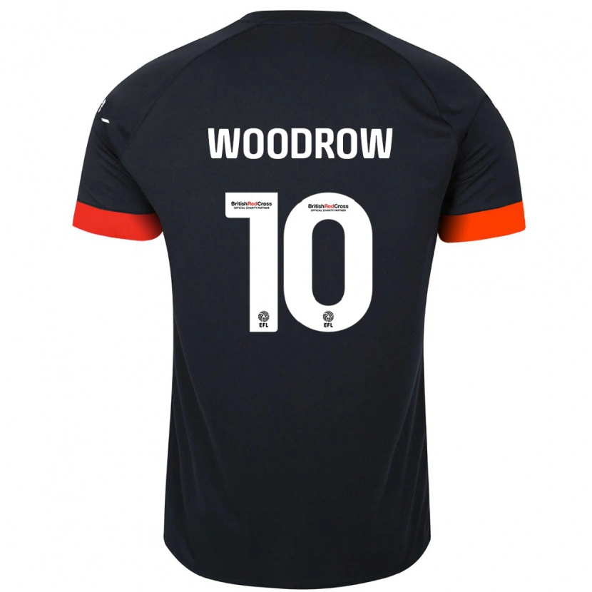Danxen Niño Camiseta Cauley Woodrow #10 Negro Naranja 2ª Equipación 2024/25 La Camisa