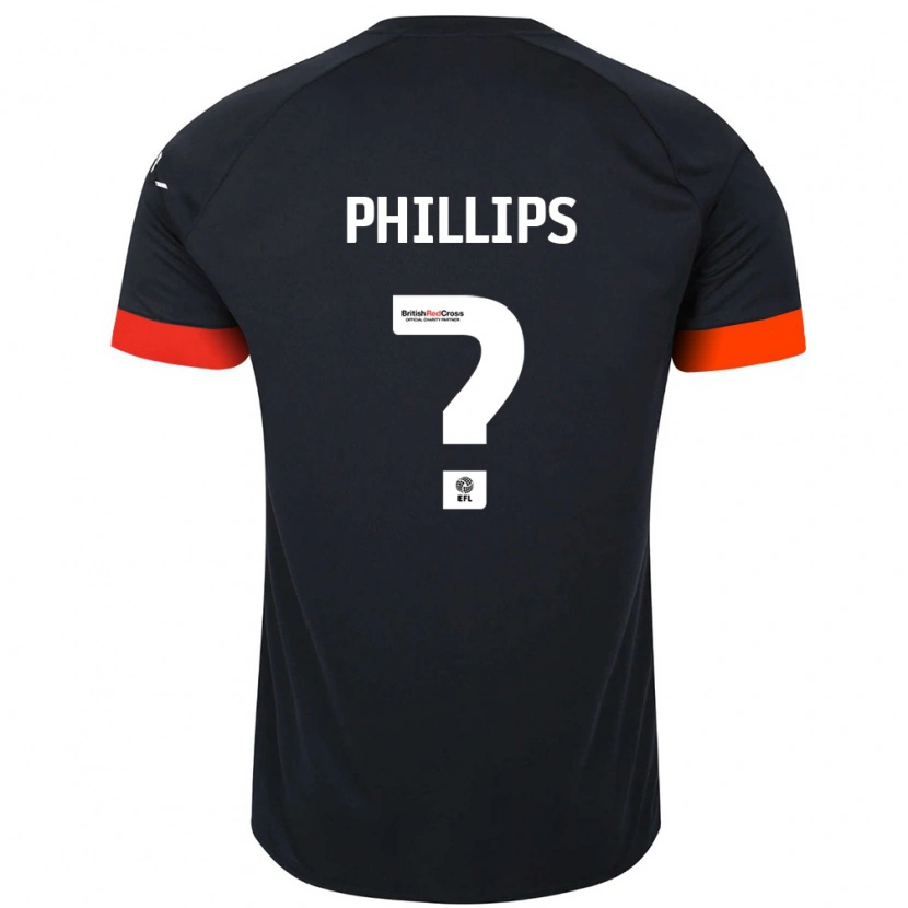 Danxen Niño Camiseta Josh Phillips #0 Negro Naranja 2ª Equipación 2024/25 La Camisa