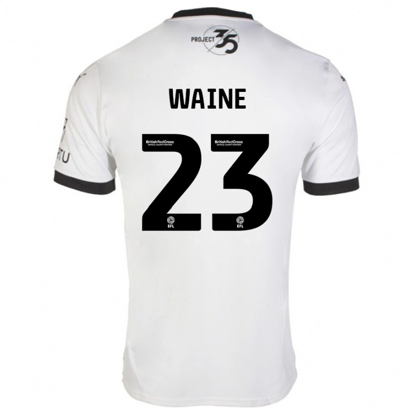 Danxen Niño Camiseta Ben Waine #23 Blanco Negro 2ª Equipación 2024/25 La Camisa