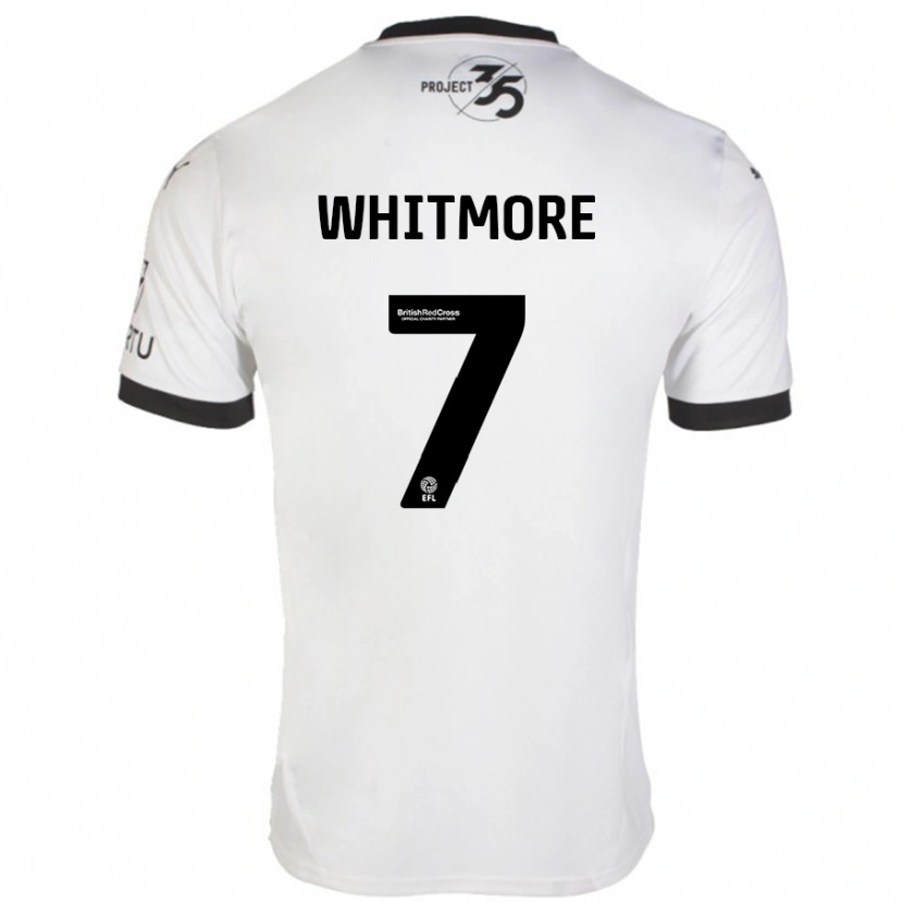 Danxen Niño Camiseta Charlotte Whitmore #7 Blanco Negro 2ª Equipación 2024/25 La Camisa