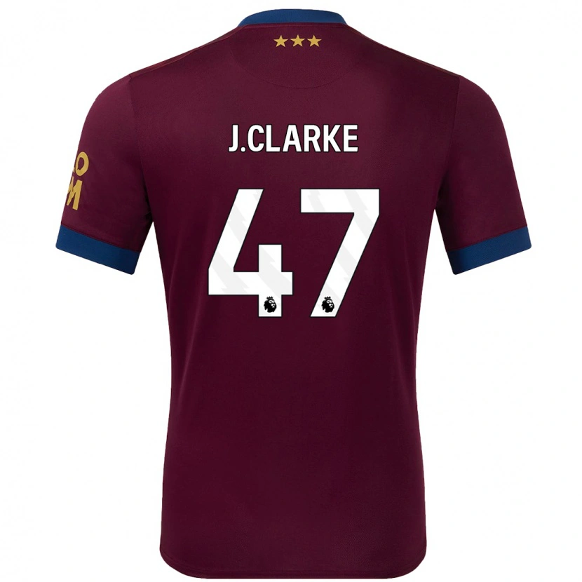Danxen Niño Camiseta Jack Clarke #47 Marrón 2ª Equipación 2024/25 La Camisa
