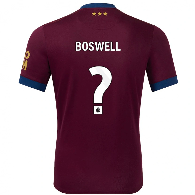 Danxen Niño Camiseta Ashton Boswell #0 Marrón 2ª Equipación 2024/25 La Camisa