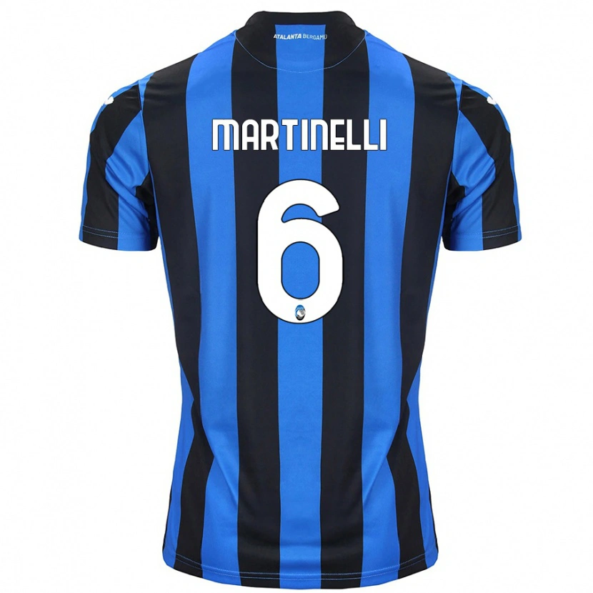 Danxen Hombre Camiseta Gabriel Martinelli #6 Azul Negro 1ª Equipación 2024/25 La Camisa
