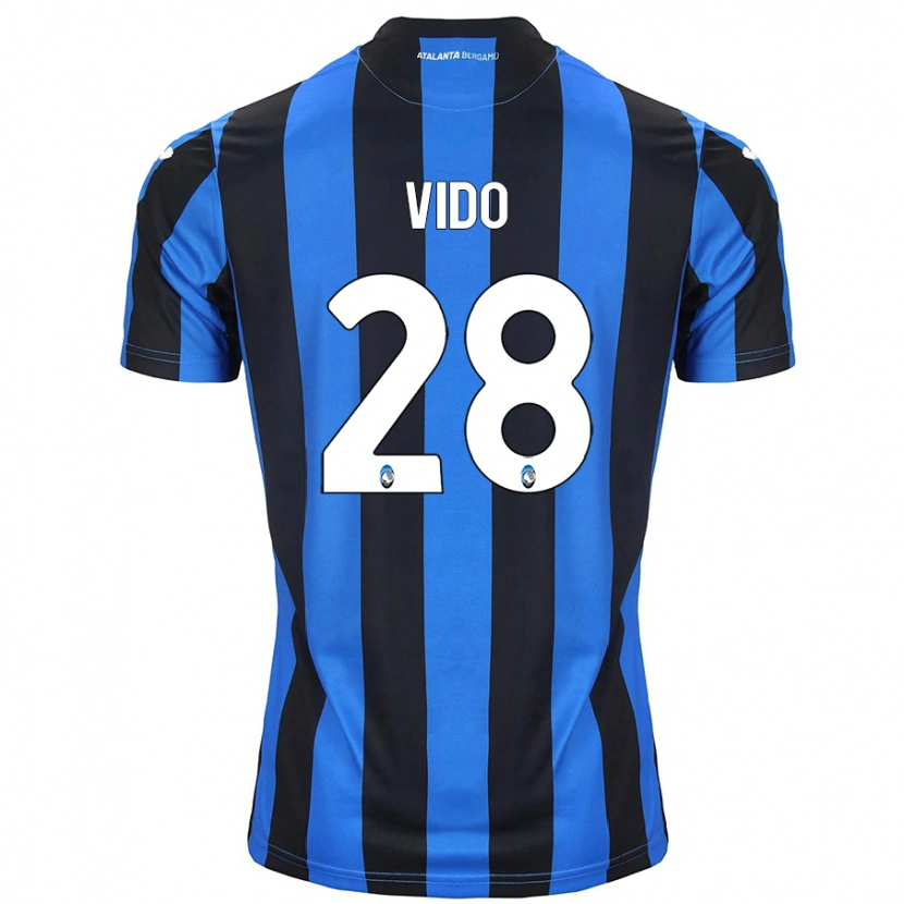 Danxen Hombre Camiseta Luca Vido #28 Azul Negro 1ª Equipación 2024/25 La Camisa