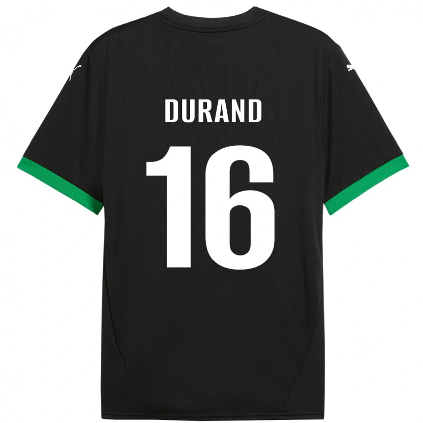 Danxen Hombre Camiseta Solène Durand #16 Negro Verde Oscuro 1ª Equipación 2024/25 La Camisa