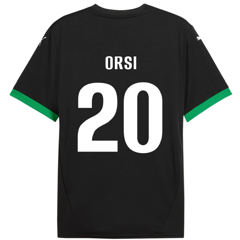 Danxen Hombre Camiseta Benedetta Orsi #20 Negro Verde Oscuro 1ª Equipación 2024/25 La Camisa