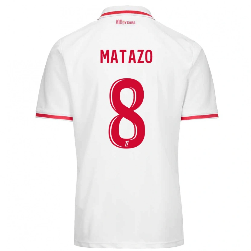 Danxen Hombre Camiseta Eliot Matazo #8 Blanco Rojo 1ª Equipación 2024/25 La Camisa