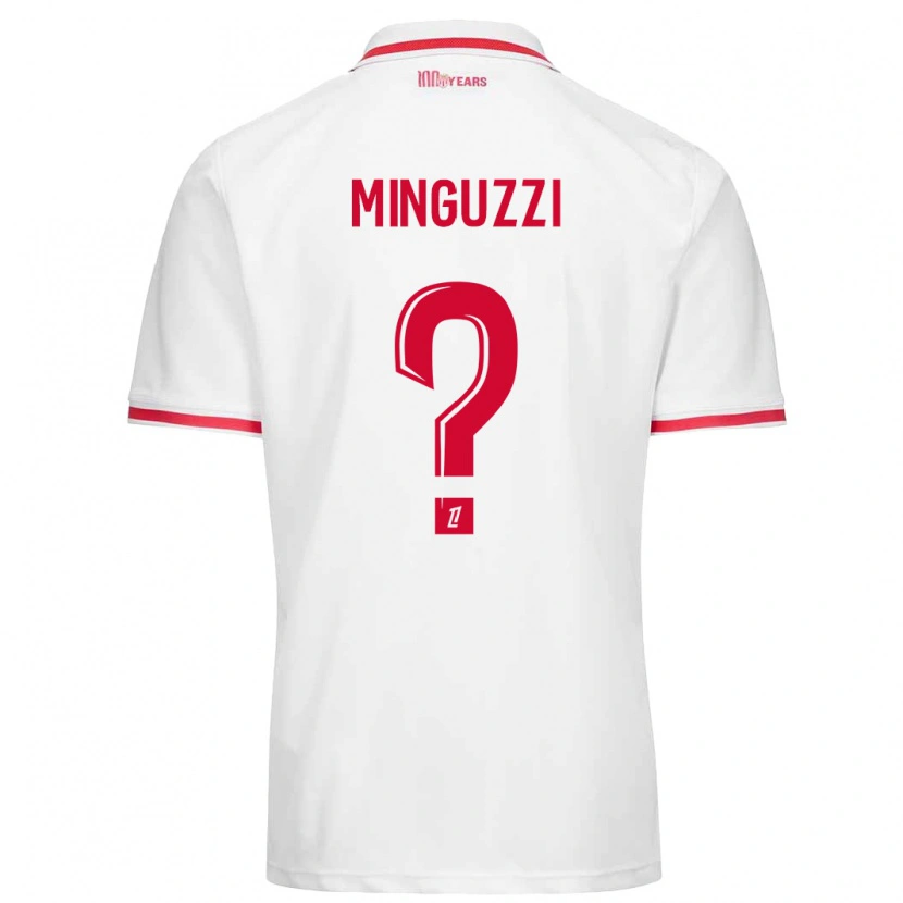 Danxen Hombre Camiseta Matteo Minguzzi #0 Blanco Rojo 1ª Equipación 2024/25 La Camisa