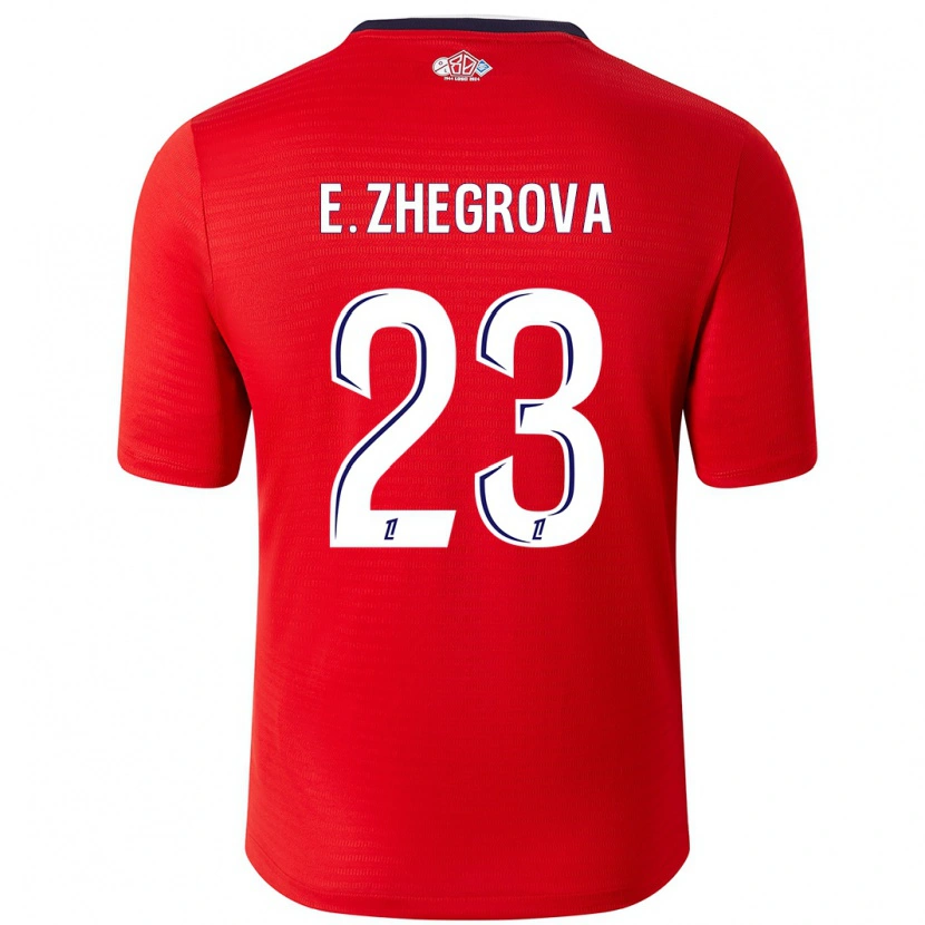Danxen Hombre Camiseta Edon Zhegrova #23 Rojo Blanco 1ª Equipación 2024/25 La Camisa
