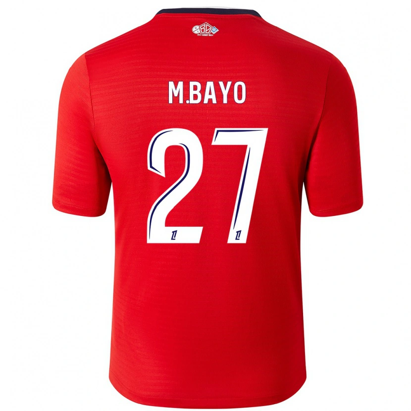 Danxen Hombre Camiseta Mohamed Bayo #27 Rojo Blanco 1ª Equipación 2024/25 La Camisa