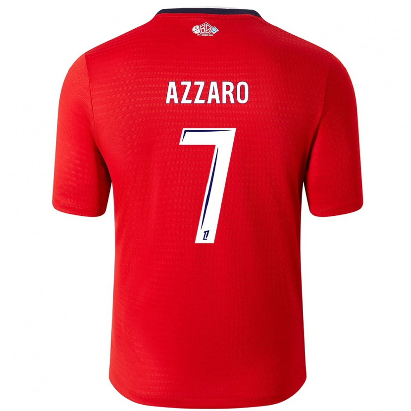 Danxen Hombre Camiseta Lorena Azzaro #7 Rojo Blanco 1ª Equipación 2024/25 La Camisa