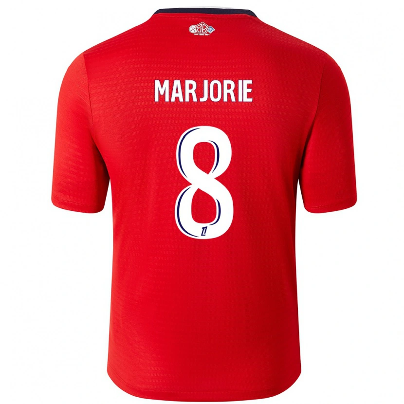 Danxen Hombre Camiseta Marjorie #8 Rojo Blanco 1ª Equipación 2024/25 La Camisa