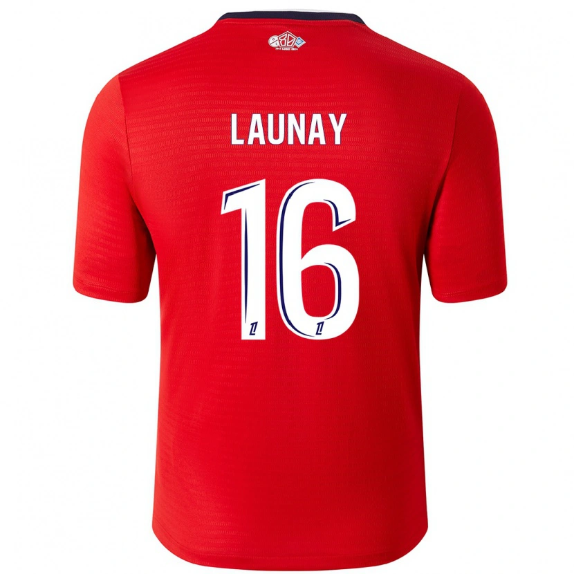 Danxen Hombre Camiseta Elisa Launay #16 Rojo Blanco 1ª Equipación 2024/25 La Camisa