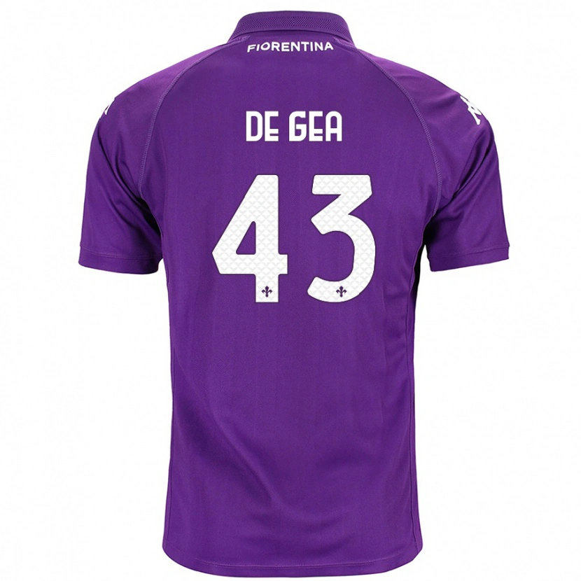 Danxen Hombre Camiseta David De Gea #43 Morado 1ª Equipación 2024/25 La Camisa