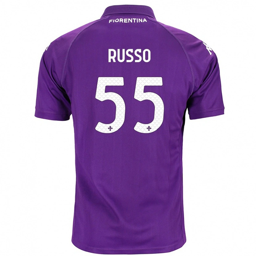 Danxen Hombre Camiseta Federica Russo #55 Morado 1ª Equipación 2024/25 La Camisa