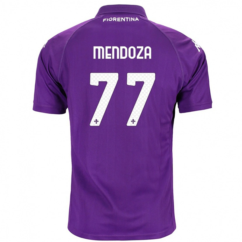 Danxen Hombre Camiseta William Mendoza #77 Morado 1ª Equipación 2024/25 La Camisa