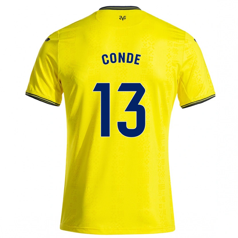 Danxen Hombre Camiseta Diego Conde #13 Amarillo Negro 1ª Equipación 2024/25 La Camisa