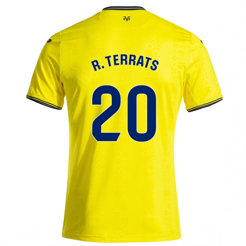 Danxen Hombre Camiseta Ramón Terrats #20 Amarillo Negro 1ª Equipación 2024/25 La Camisa
