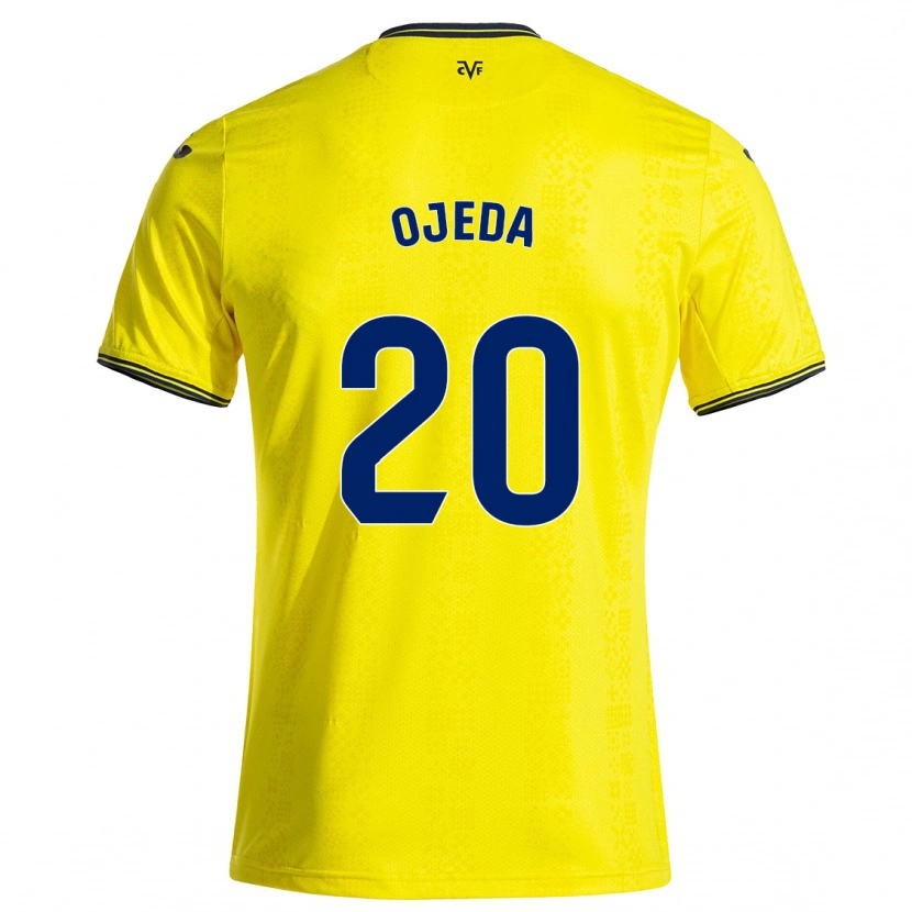 Danxen Hombre Camiseta Thiago Ojeda #20 Amarillo Negro 1ª Equipación 2024/25 La Camisa