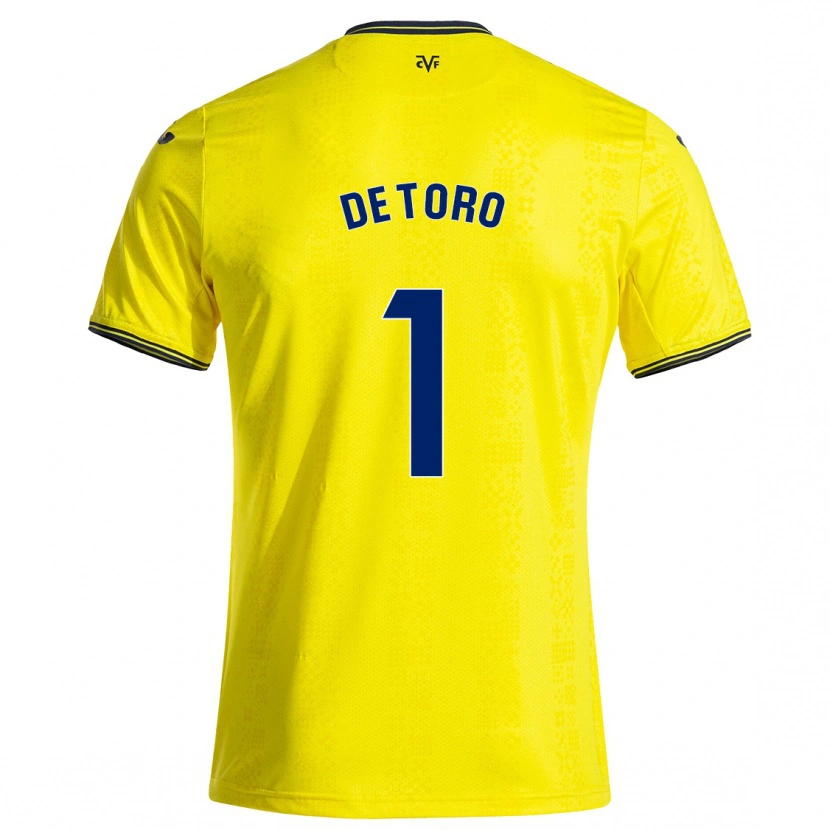 Danxen Hombre Camiseta Elena De Toro #1 Amarillo Negro 1ª Equipación 2024/25 La Camisa