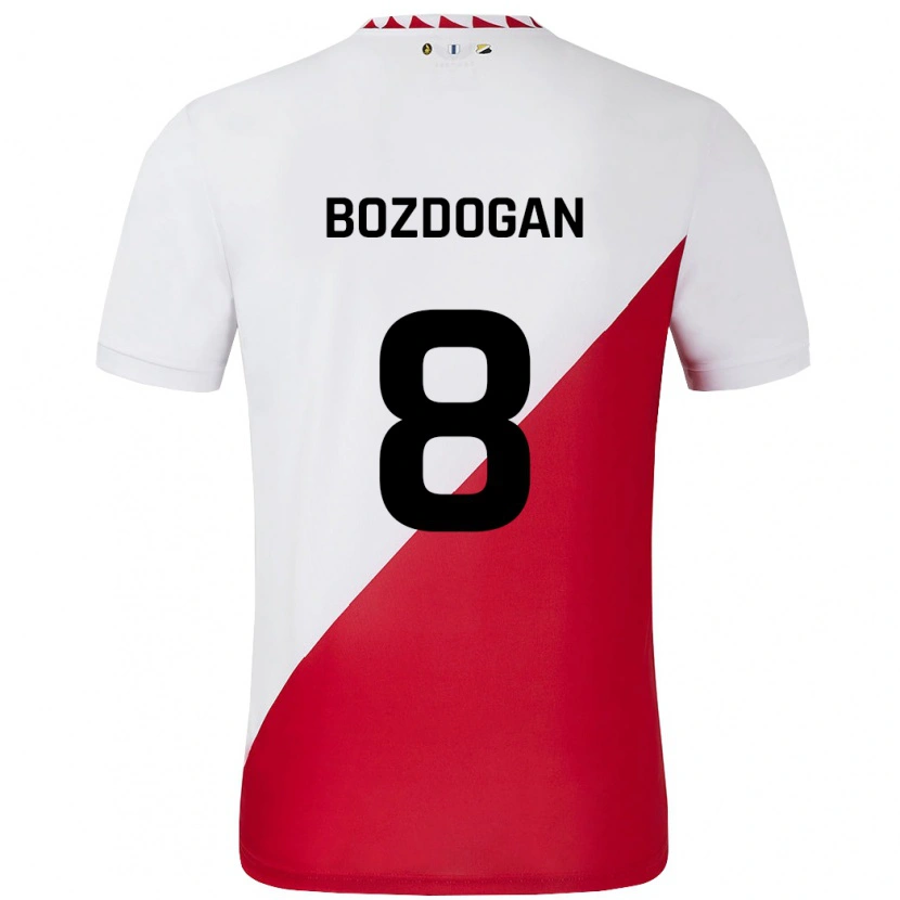 Danxen Hombre Camiseta Can Bozdogan #8 Blanco Rojo 1ª Equipación 2024/25 La Camisa