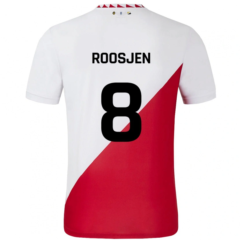 Danxen Hombre Camiseta Judith Roosjen #8 Blanco Rojo 1ª Equipación 2024/25 La Camisa