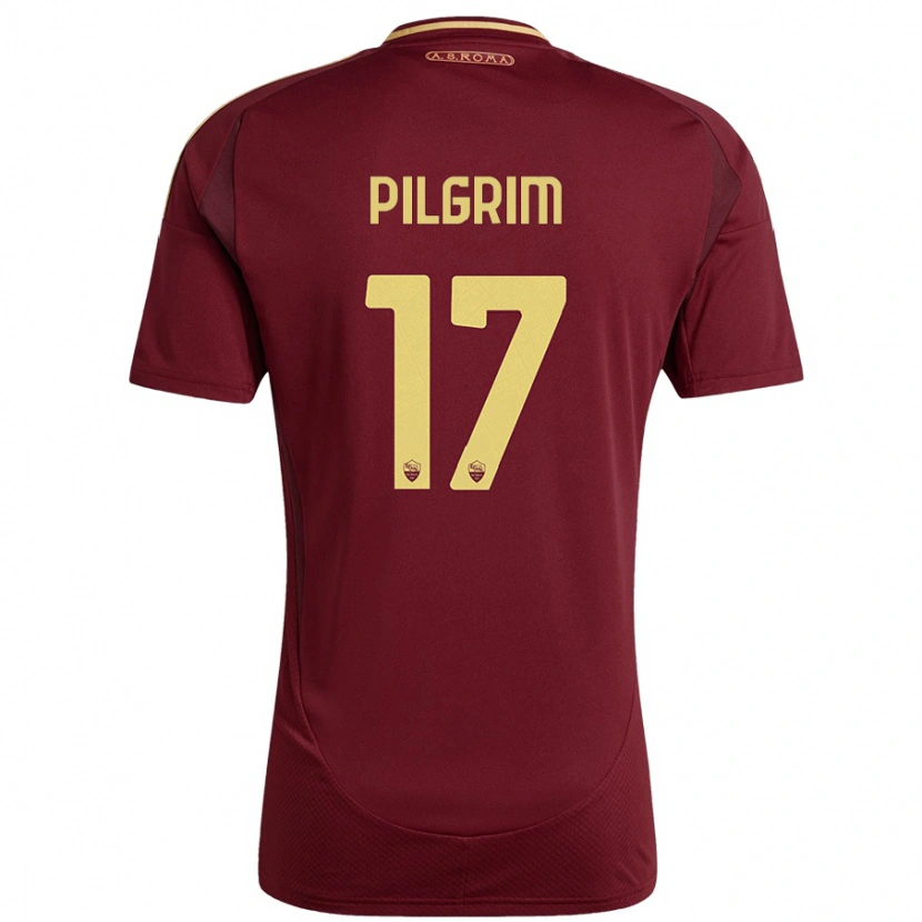 Danxen Hombre Camiseta Alayah Pilgrim #17 Rojo Marrón Dorado 1ª Equipación 2024/25 La Camisa